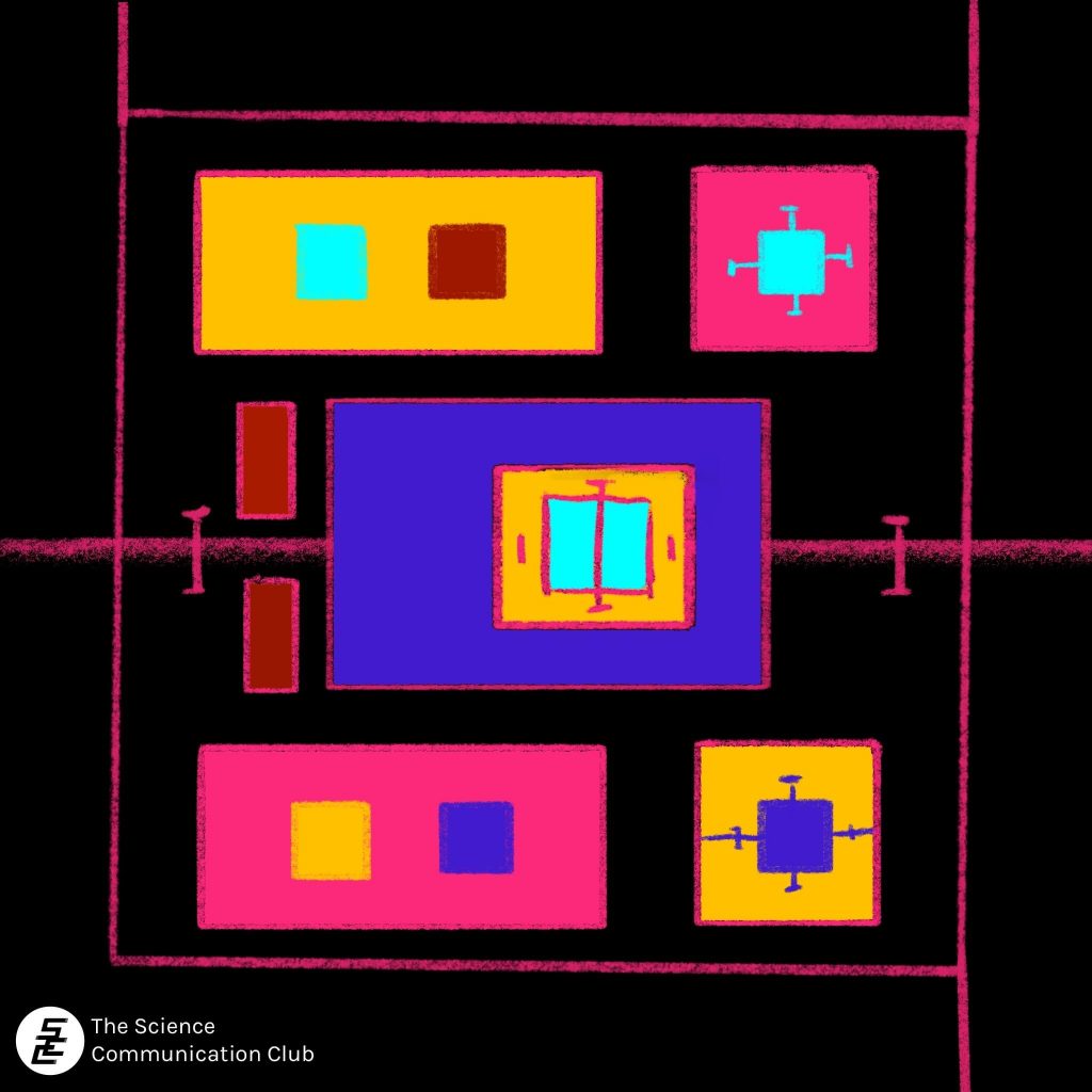 A simplified conceptual illustration of Angkor Wat structure revealed by LiDAR.