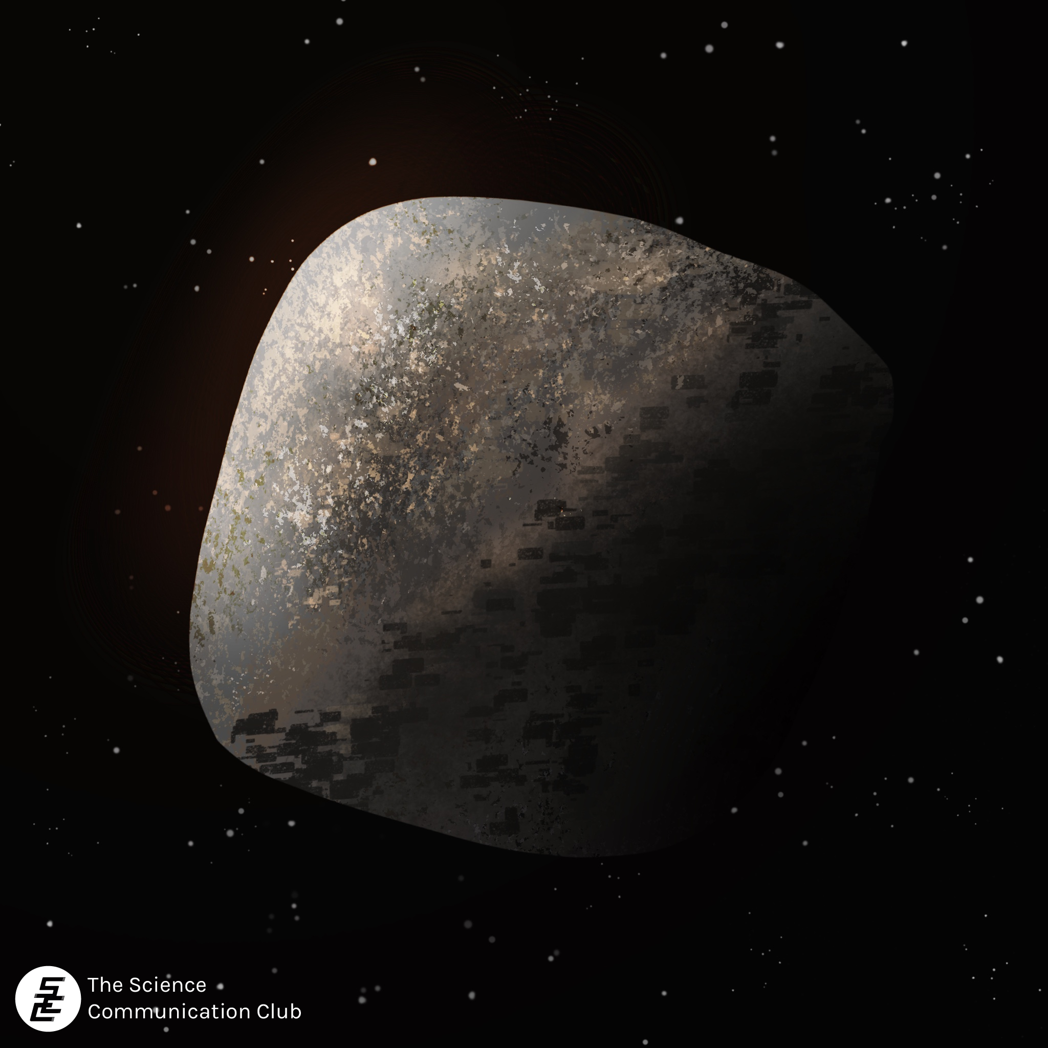Image depicts asteroid Bennu against starry black sky